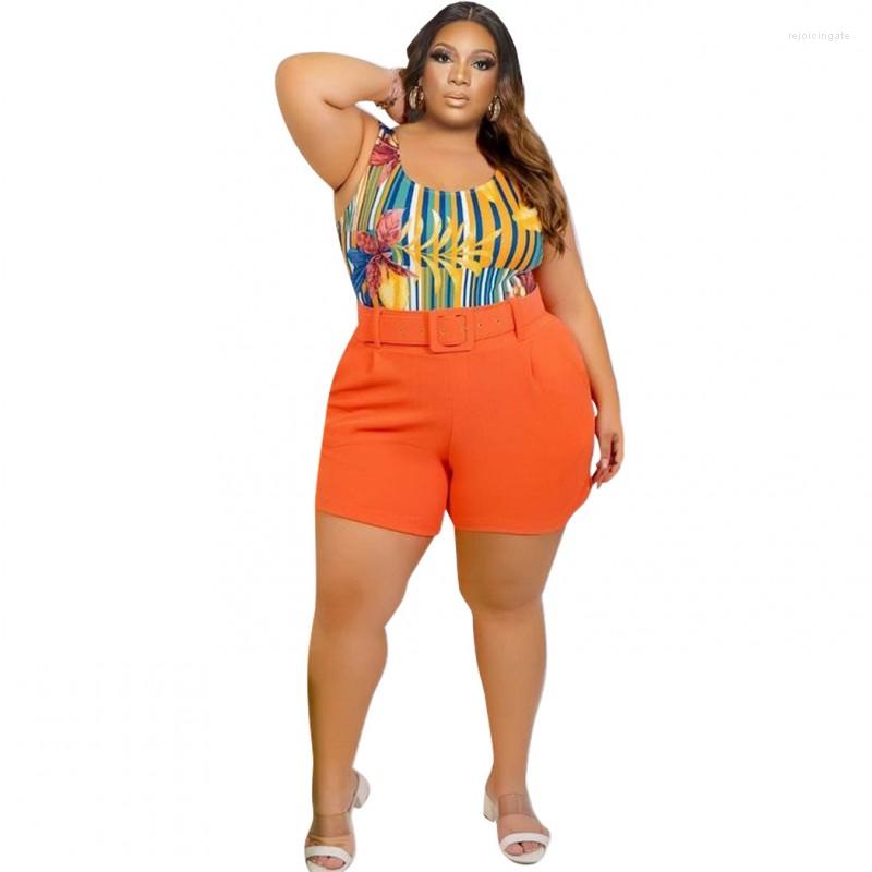 

Women's Tracksuits Shorts Two Piece Women Sets Sleeveless Tank Bodysuit Tops Outfits Summer Fashion Print Beach Style Suits Matching Set, Blue