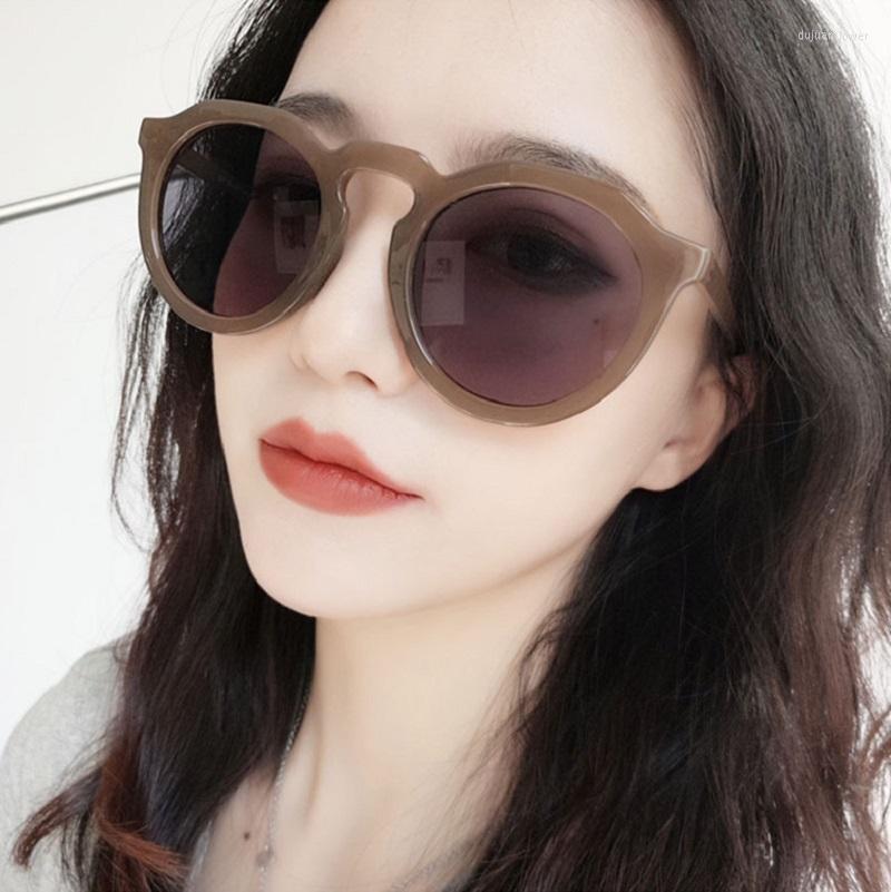 

Sunglasses LONSY 2022 Retro Classic Round Women Designer Sun Glasses For Female Lunettes De Sol Femme