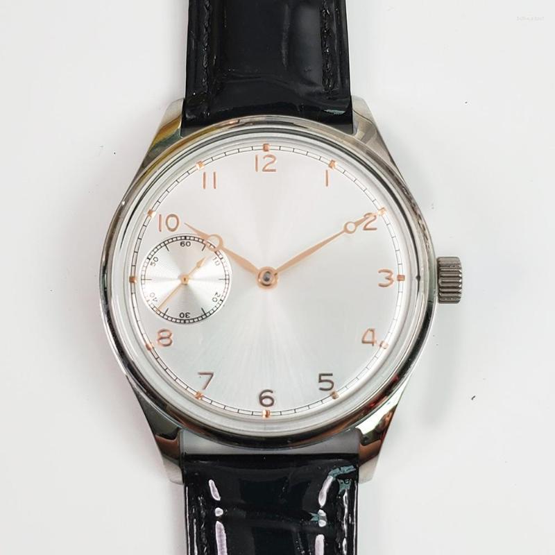 

Wristwatches 2022 Fashion Manual Mechanical Watch Men's Multi-color Dial Bright Leather Strap Sports 12161