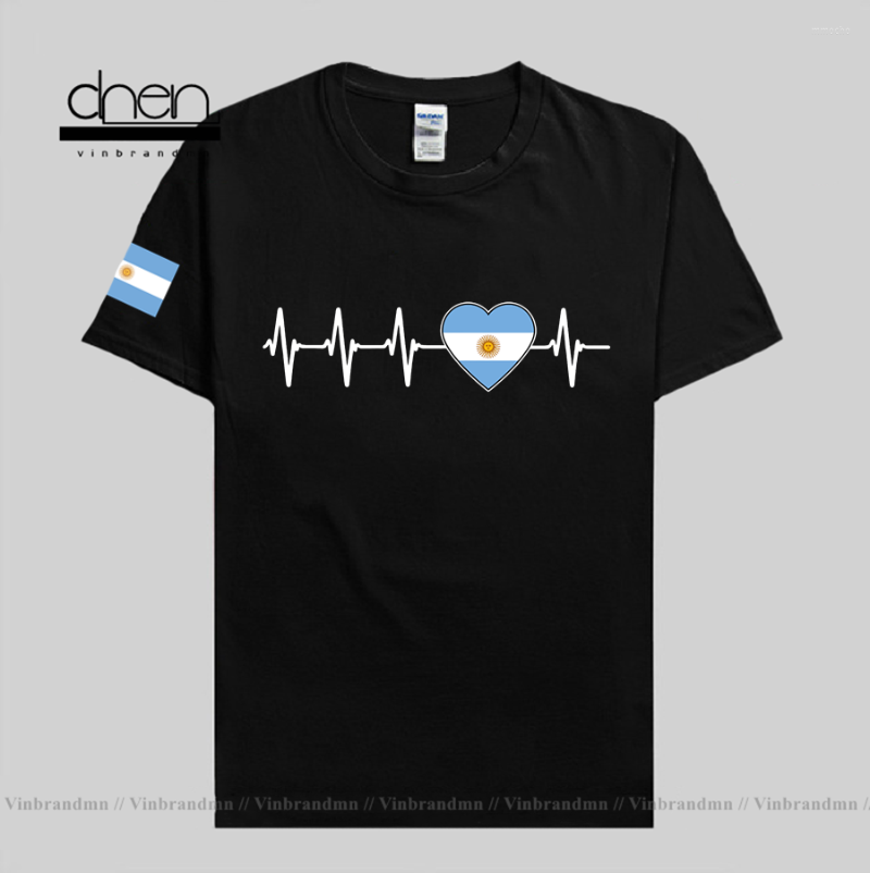 

Men's T Shirts Argentina Men Shirt Argentine Nations Team Cotton T-shirts Fitness Clothing Streetwear Tees Country Flag ARG, Dark gray