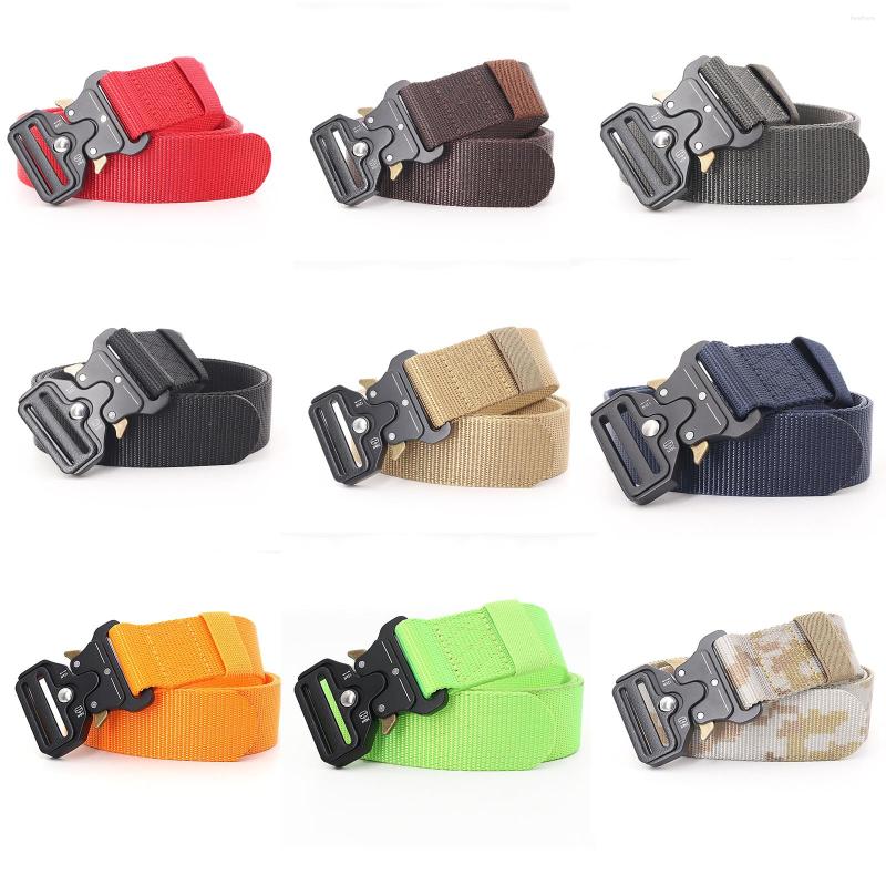 

Belts Military Tactical Canvas Belt Men's Fashion Casual Luxury Versatile Jeans High Quality Outdoor Sports Woven Camouflage Nylon, Black