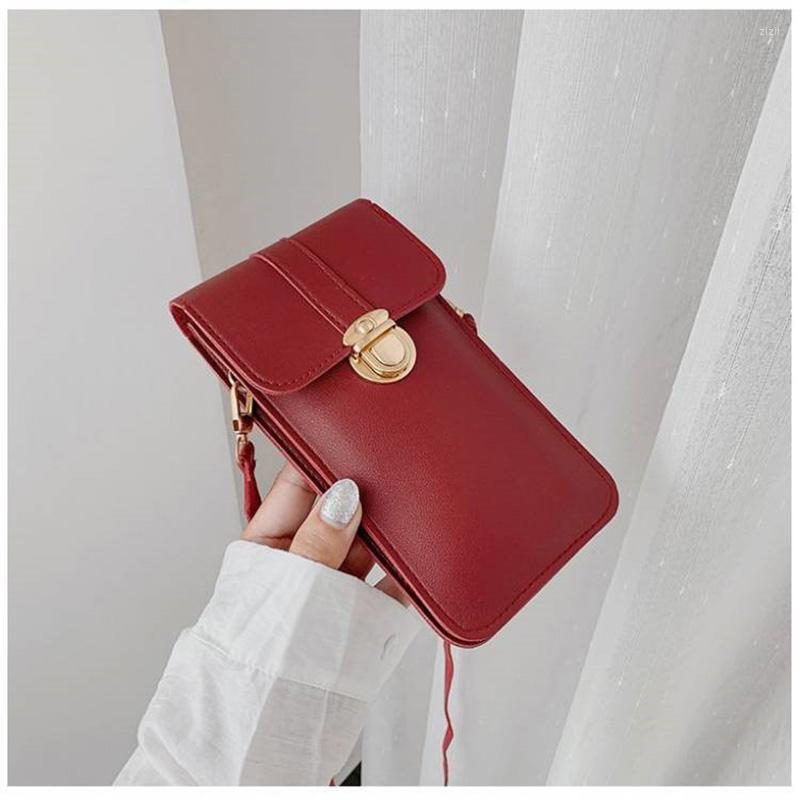 

Evening Bags Texture Casual Mobile Phone Coin Purse Fashion And Cute 2022 Female Bag All-match Shoulder Messenger Handbags Small, Black