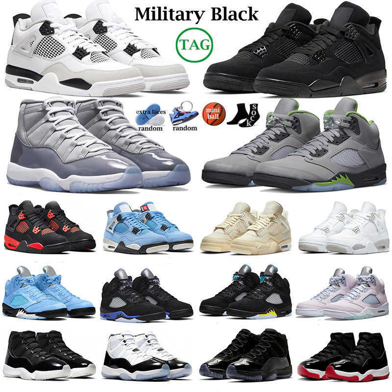 

4s 5s 11s basketball shoes for men women 4 Military Black Cat Red Thunder White Oreo 5 unc recer blue 11 cool grey bred concord cherry, 26