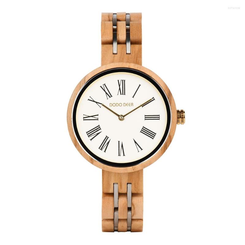 

Wristwatches Wooden Watch Ladies Wristwatch Couple Gift CChristmas Drop, E19-2