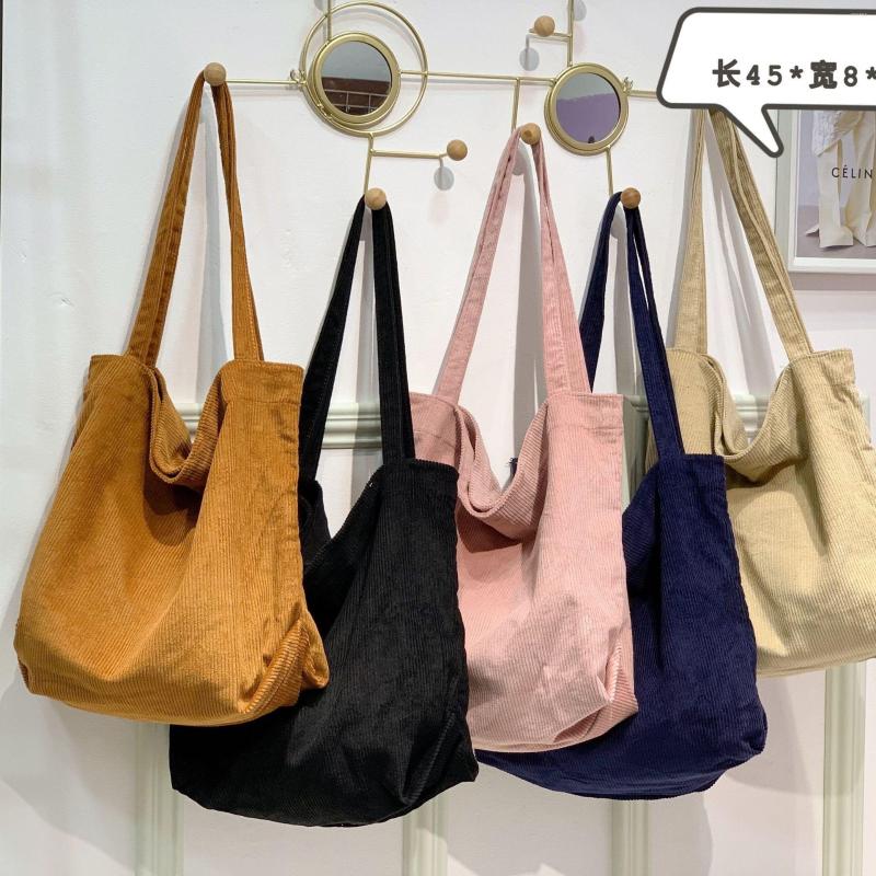 

Evening Bags Women's Bag Japanese And Korean Leisure Simple Corduroy Shoulder, Black
