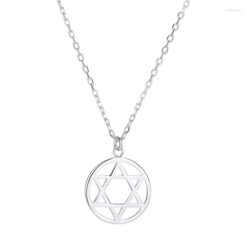 

Chains Six-pointed Star Pendant Necklace 925 Silver Jewelry Neckalces Women