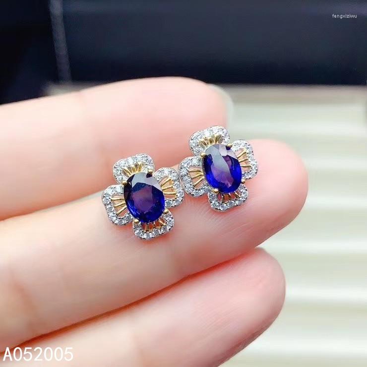 

Stud Earrings KJJEAXCMY Fine Jewelry 925 Sterling Silver Inlaid Natural Sapphire Female Ear Studs Luxury Support Test Selling