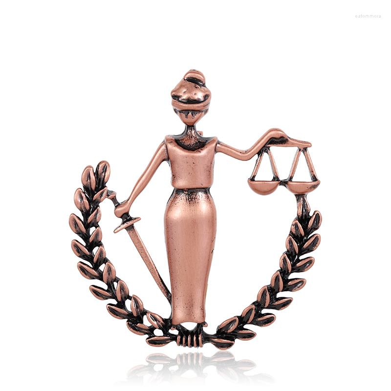 

Brooches Blucome Rose Gold Peace Women Brooch Pins Alloy Legal Lawyer Badge Collar Clip HIjab Suit Coat Wheat Ears Figure