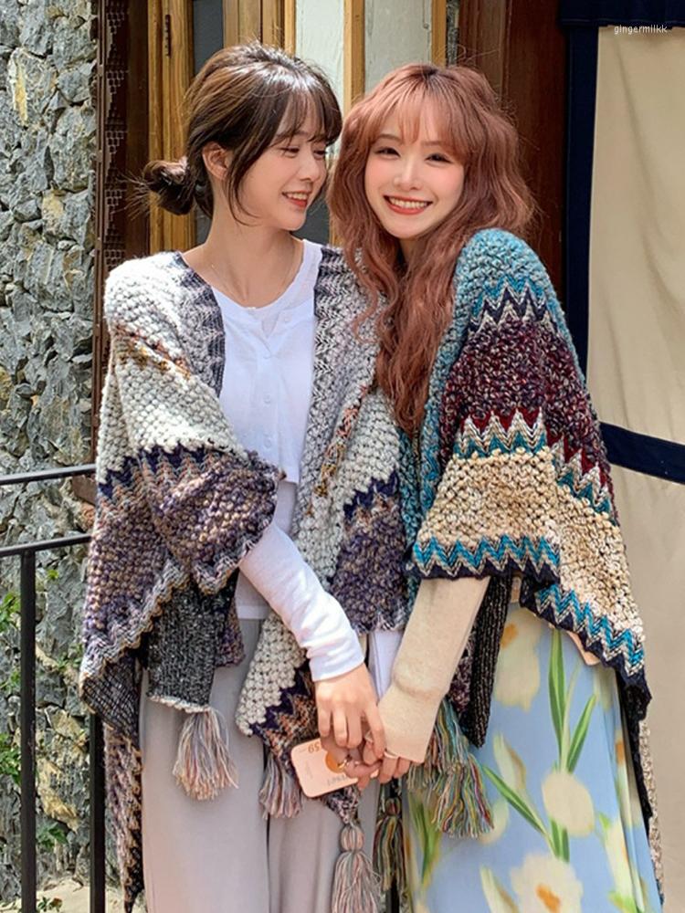 

Scarves Cashmere Women Jersey Scarf Winter Vintage Poncho Scarve Blanket Capa Para Mujer Pashmina Shawl Invierno Hiver