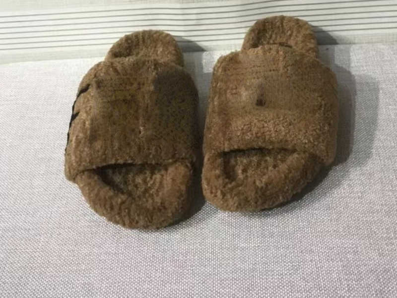 

Brand Casual Shoes designer design 2022 Autumn New Lamb Flat Bottom Casual Versatile Fashion Women's Slippers, Black