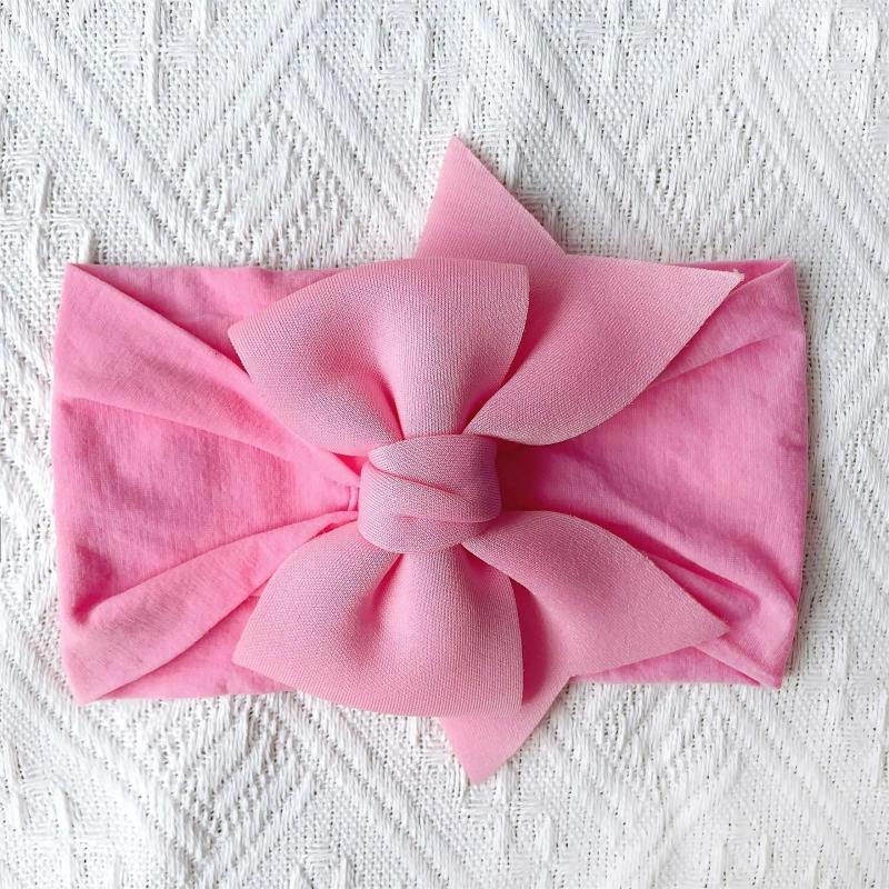 

Hair Accessories Little Girl Bows And Headbands Toddler Infant Baby Boys Girls Stretch Solid Bowknot Hairband Knotted Turban Headband, Black