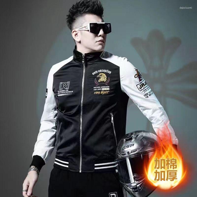 

Men's Tracksuits European Goods 2023 Autumn Winter Fashion Men's Jacket With Cotton Thickened Eagle Embroidery Men, Cotton added