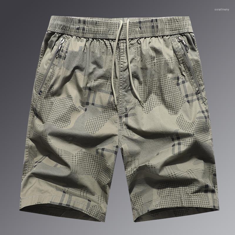 

Men's Shorts 2022 Summer Five Leggings Men's Middle-aged Father's Loose And Elderly Casual, Army green