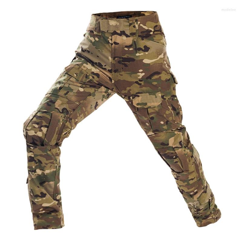 

Men's Pants 2022 Fashion Tactical With Knee Pads Men Spring Camouflage Outdoor Training Trousers Military, Photo color
