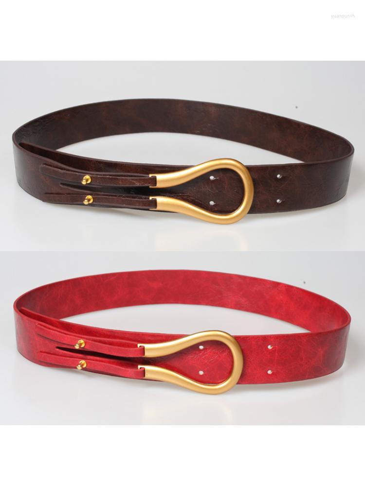 

Belts Design Waist Women Buckle Decorative Shirt Dress Horseshoe Wide Fashion Elastic With Skirt Shaped Belt Dazzling Black