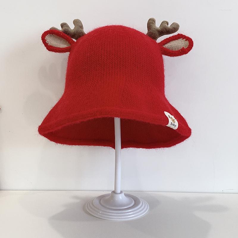 

Berets Cute Boy Wool Hat Giraffe Ear Baby Winter Bucket Cap Warm Crochet Knit Children Kids Girls Fisherman's, 04