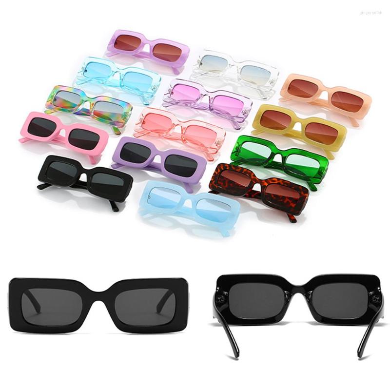 

Sunglasses Brand Designer Square Eyewear Rectangle Sun Glasses Shades Uv400 Vintage Candy Colored 2022