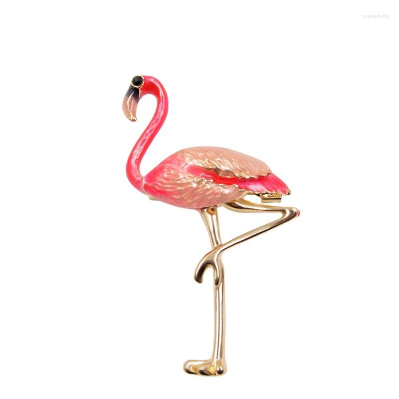 

Brooches CINDY XIANG Cute Enamel Flamingo Unisex Women And Men Pin Bird Animal Broches Fashion Dress Coat Accessories