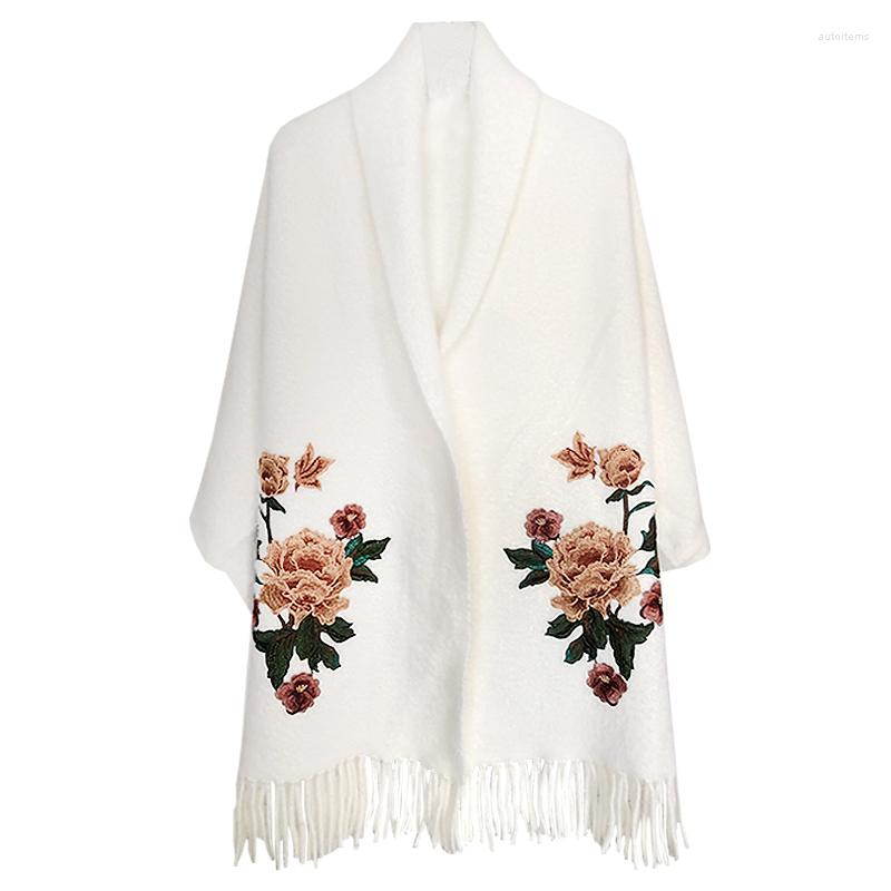 

Scarves 2022 Autumn Winter Geometric Stripe Pattern Imitation Cashmere Warm Casual Women Shawl Poncho Capes Lady