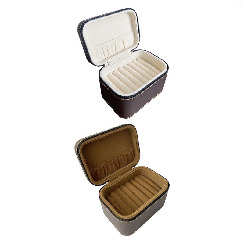 

Jewelry Pouches 7 Slots Bangle Box Organizer Bracelet Case For Dresser Markets Art Craft Fairs