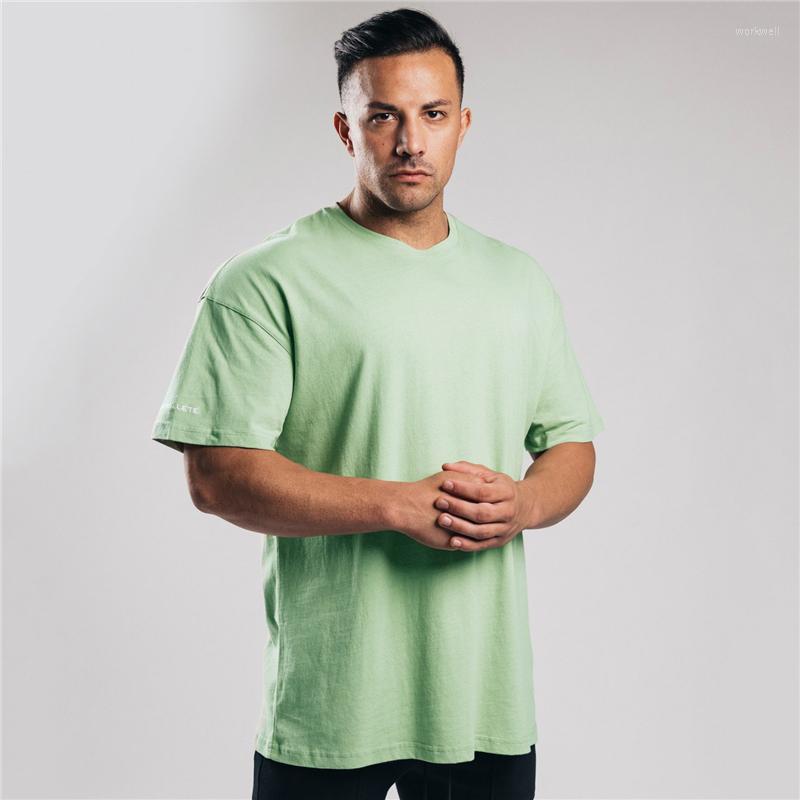 

Men's T Shirts 12 COLOR 2022 Summer Oversized T-shirt Men Bodybuilding Hip Hop Fitness Casual Print Plus Size Cotton Short Sleeve Tees Top, Black