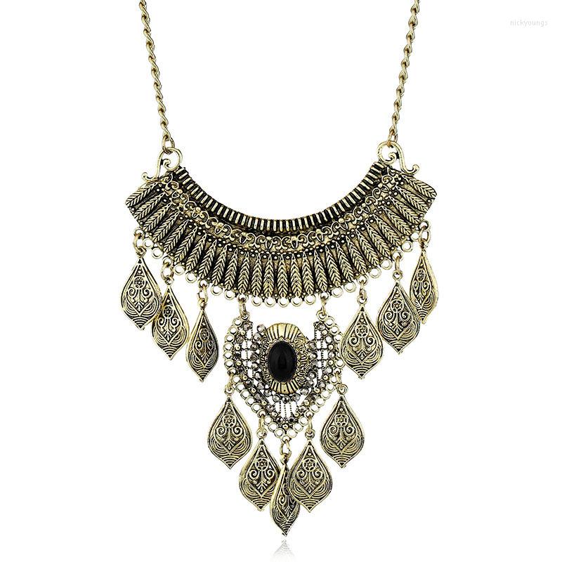 

Choker LZHLQ Big Necklace For Women Maxi Bohemian Collar Punk Large Jewelry Statement Ethnic Colar