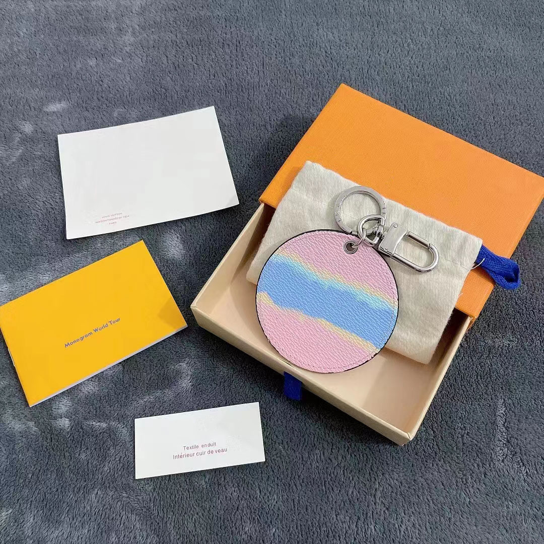 

Key ring keychains luxury keychain key holder recto verso designer portachiavi ornament promotion alloy leather car cartoon wallet animals keyrings