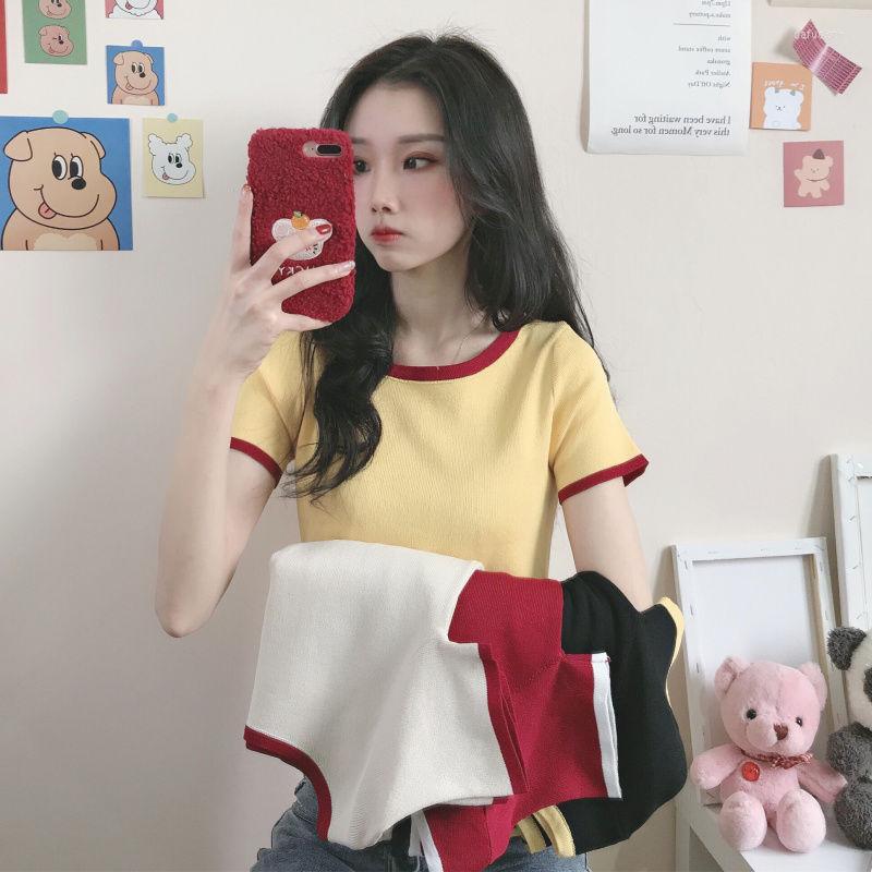 

Women's T Shirts Woman TShirts Summer Loose Top T-shirt With Short Sleeves Women's Clothes Crop Mujer Camisetas, White