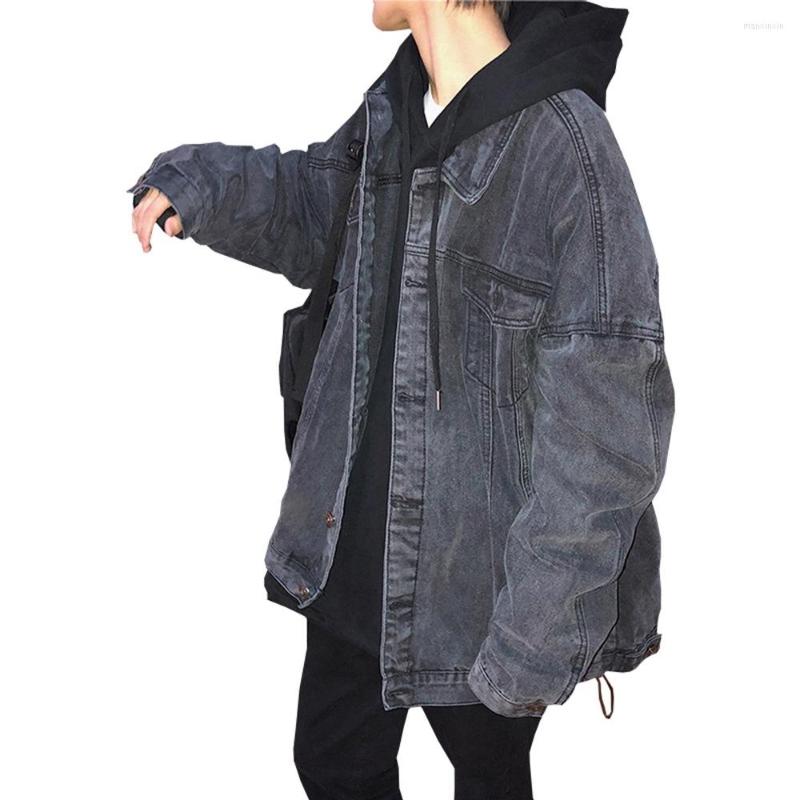 

Men's Jackets Denim Jacket 2022 Men's Spring Winter Fashion Brand Korean Style Streetwear Loose Clothes For Teenagers Casual, Black