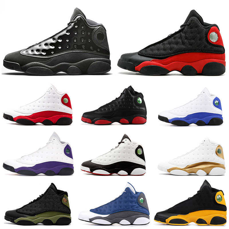 

Hotsale mens basketball shoes 13 Cap And Gown Jumpman 13s Bred Chicago DMP Hyper Royal dirty Bred Whea men Flint trainer designer shoes, A1 court purple lakers