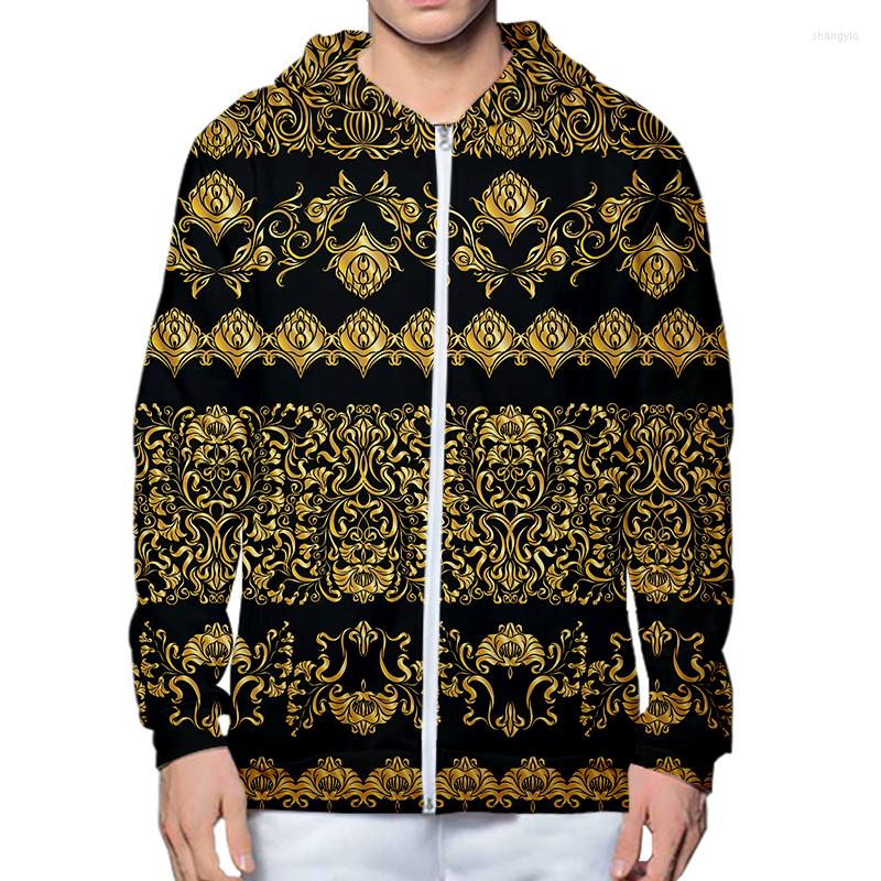 

Men's Hoodies LCFA Brand Men Streetwear Golden Totem Vintage Hoodie Zip Up Oversized Sweatshirt Gothic Tops Harajuku Jackets Clothes, 00679-zh-1