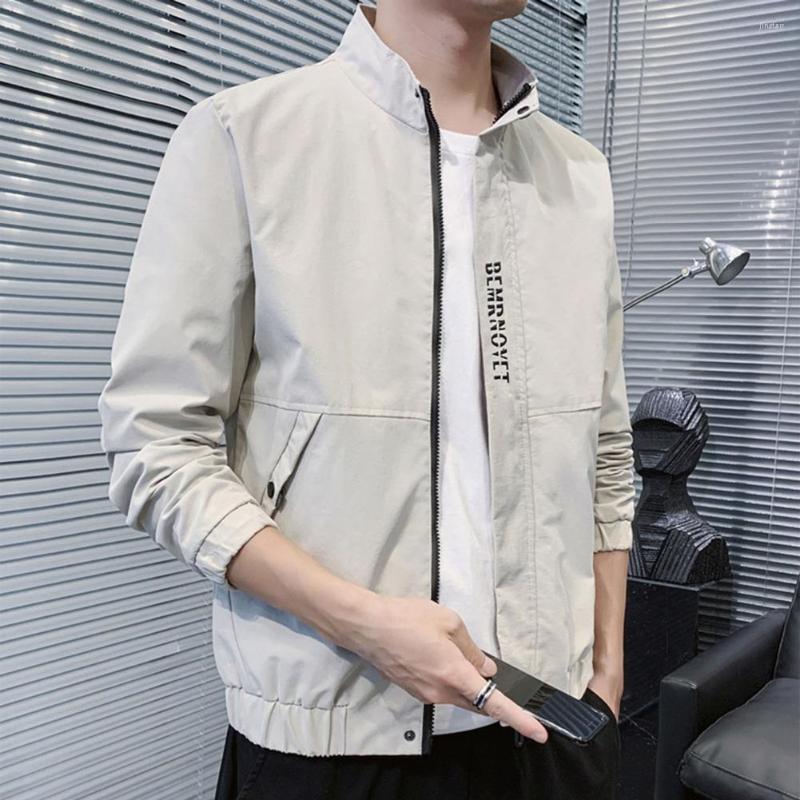 

Men's Vests Temperament Stylish Pure Color Elastic Cuff Coat Breathable Casual Letter Print For Daily Wear, Black