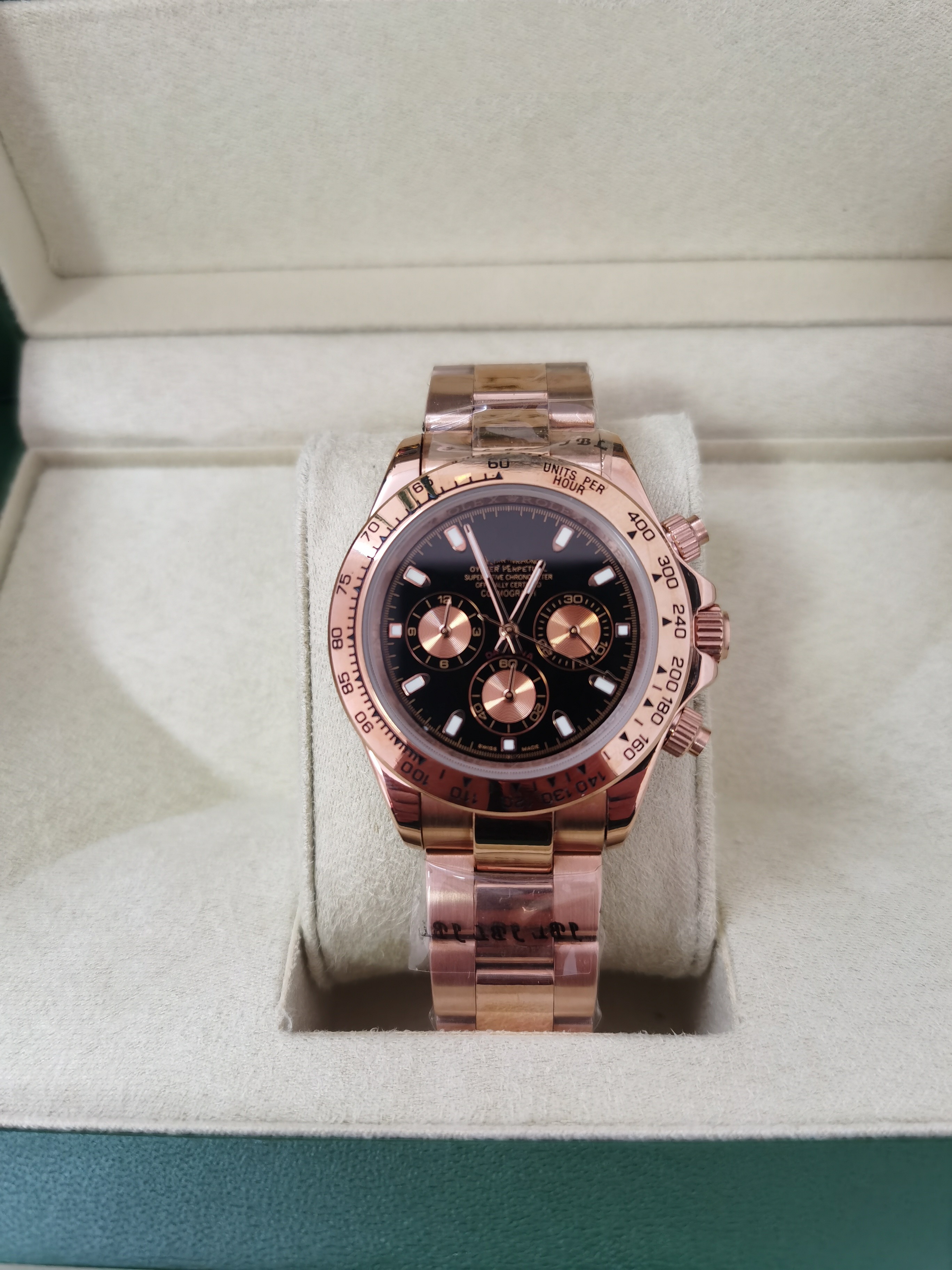 

With Original Box men Watches master design men's sports style automatic movement gold stainless steel case black dial folding button 2023, Style 3 original box + watch