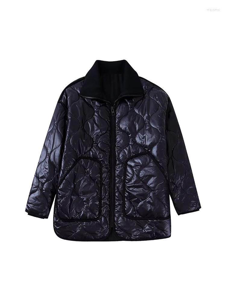 

Women's Trench Coats Women's Autumn 2022 Casual Fashion Chic Cotton Jacket Vintage Lapel Long Sleeve Zipper Loose Solid Color Top, Black