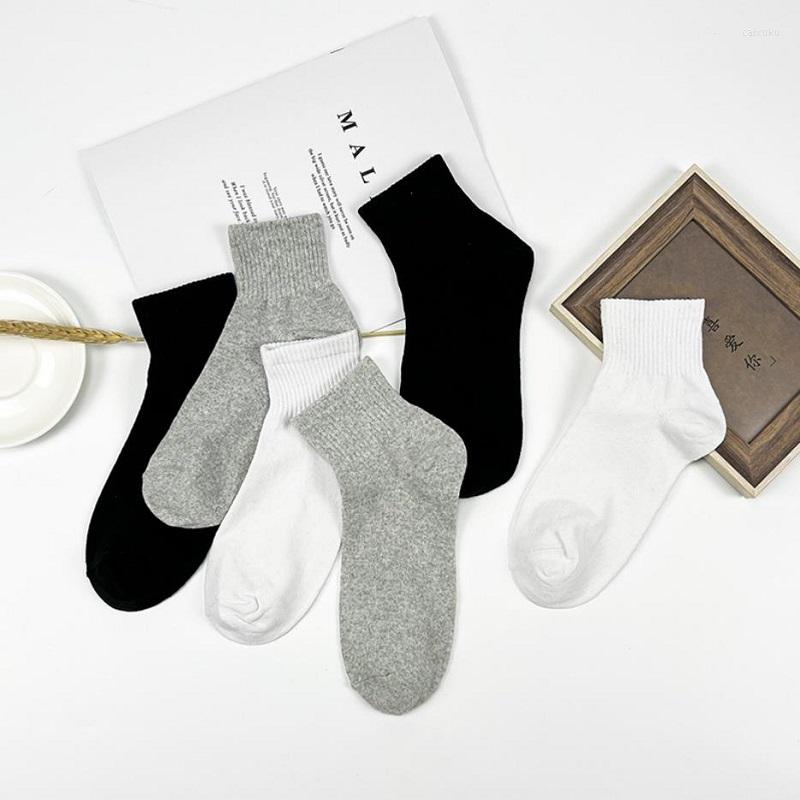 

Men's Socks High Quality 3 Pairs Casual Soft Breathable Solid Color Outdoor Running Sports Business Simple Fashions Male Crew, 3 pairs black