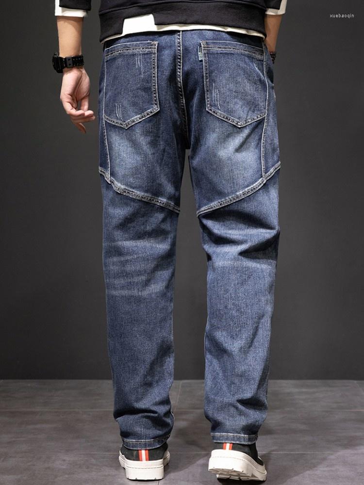 

Men's Jeans Fashion Men Plus Size 44 Hip Hop Loose Fit Casual Trousers Denim Harem Spring Autumn Baggy Cowboy Pants Streetwear