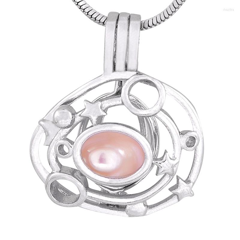 

Chains Charms Galaxy Sky Cage Pendant Plated Sliver Fashion Jewelry Attractive Wedding Gift P162
