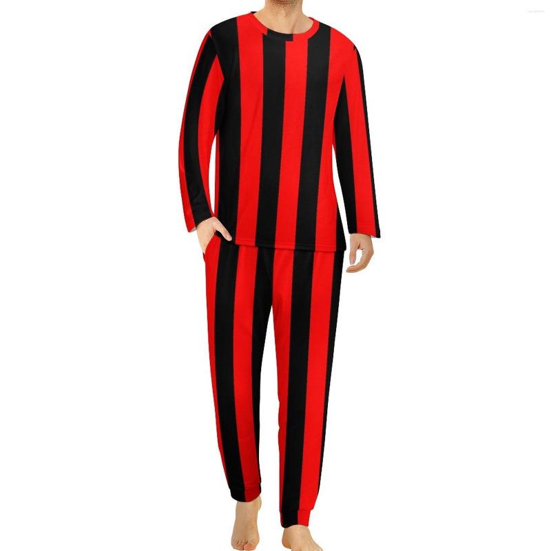 

Men' Sleepwear Vertical Striped Pajamas Albania National Flag Long Sleeve Retro Pajama Sets Two Piece Leisure Pattern Birthday Gift, Style-11