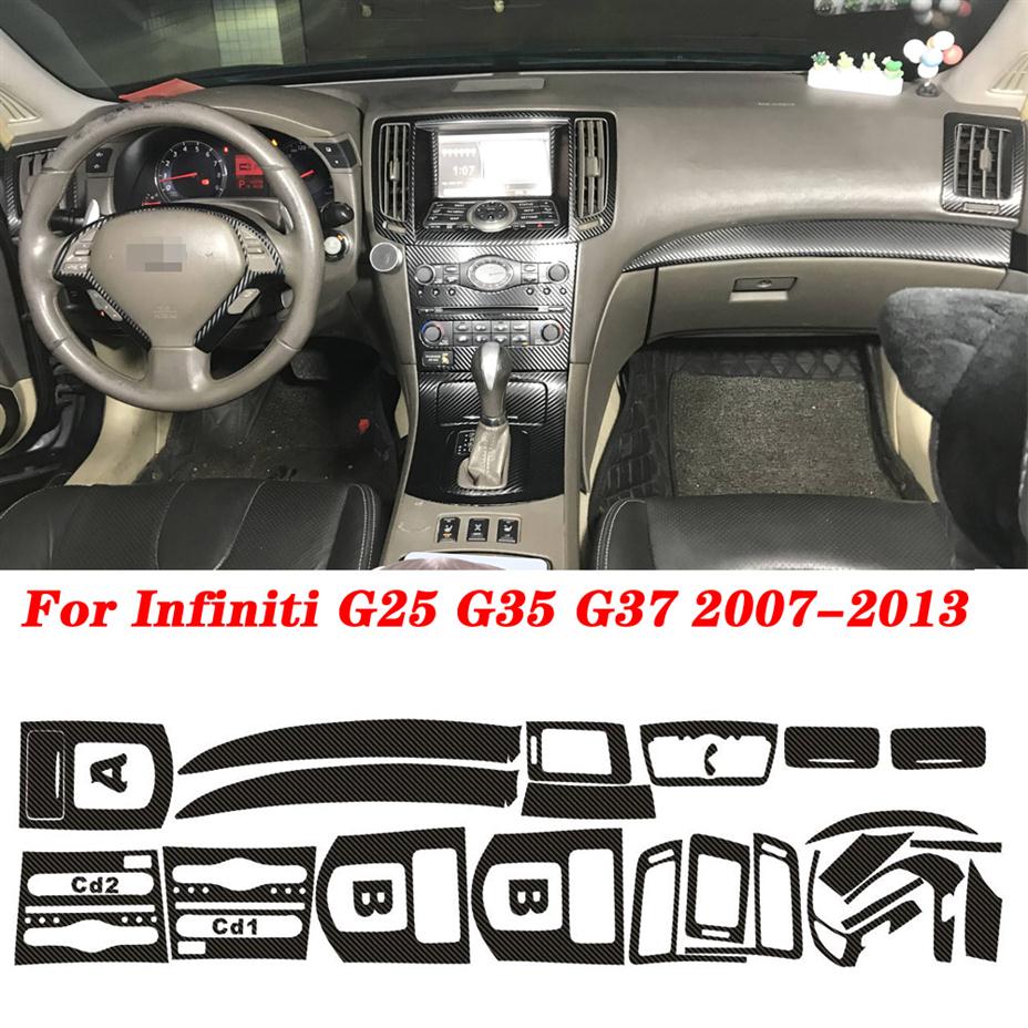 

For Infiniti G25 G35 G37 2 Door coupe Car-Styling New 5D Carbon Fiber Car Interior Center Console Color Change Molding Sticker Decals275z, Right hand drive