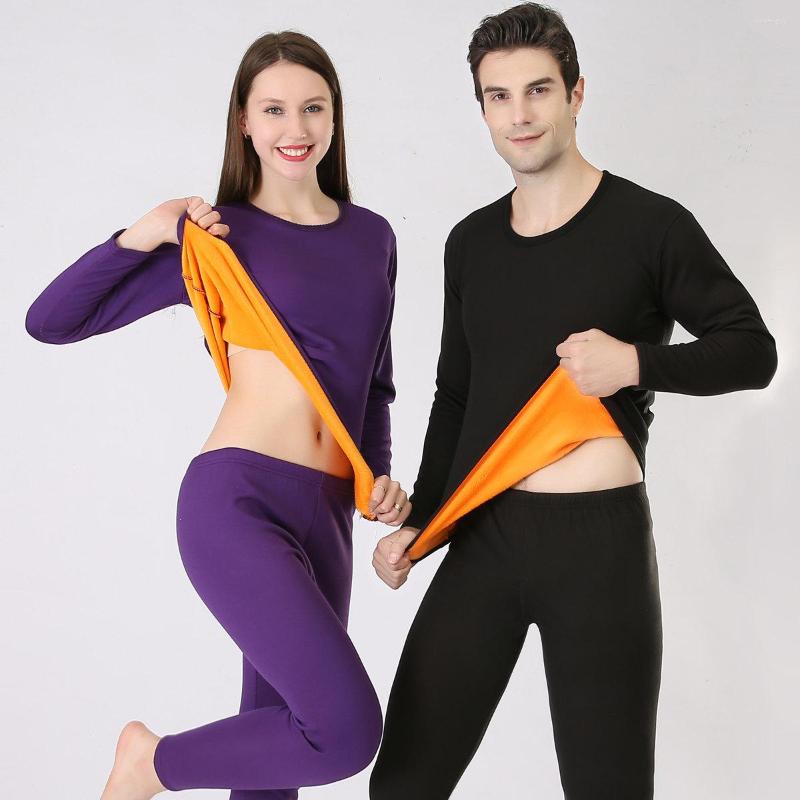 

Women's Two Piece Pants Women Thermal Underwear Sets Winter Thick Long Johns Fleece Plus Size, Red