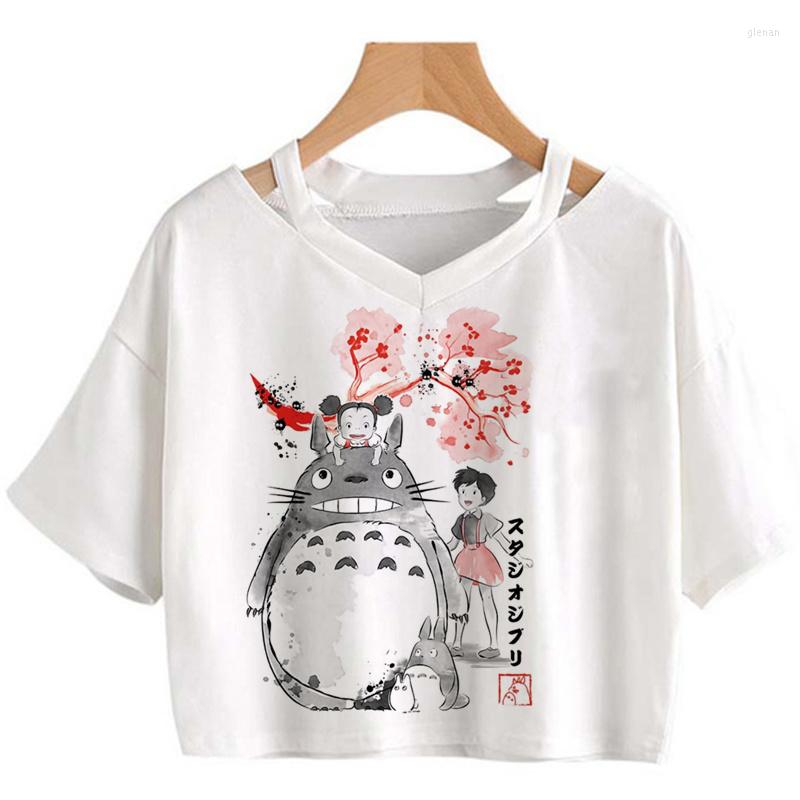 

Men's T Shirts Totoro Clothes T-shirt Women Aesthetic Grunge Ulzzang Crop Top Tshirt Tumblr Harajuku, 90309