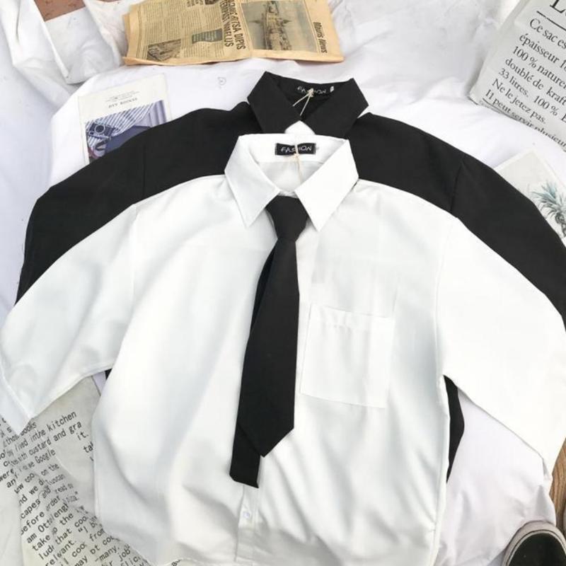 

Women' Blouses Spring Autumn TRendy Turndown Collar Single Breasted Shirt Blouse Skin-touch Women Lapel For Daily Wear, Black