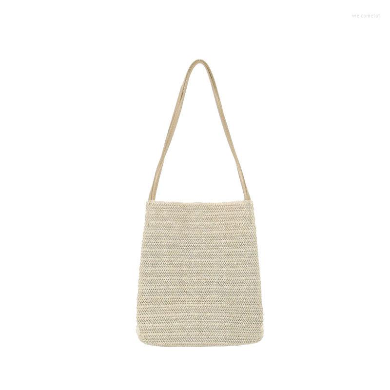 

Evening Bags 2022 Woven Handmade Handbag Rattan Shoulder Bag Large Capacity Lady Tote Vacation Beach Summer Straw For Women