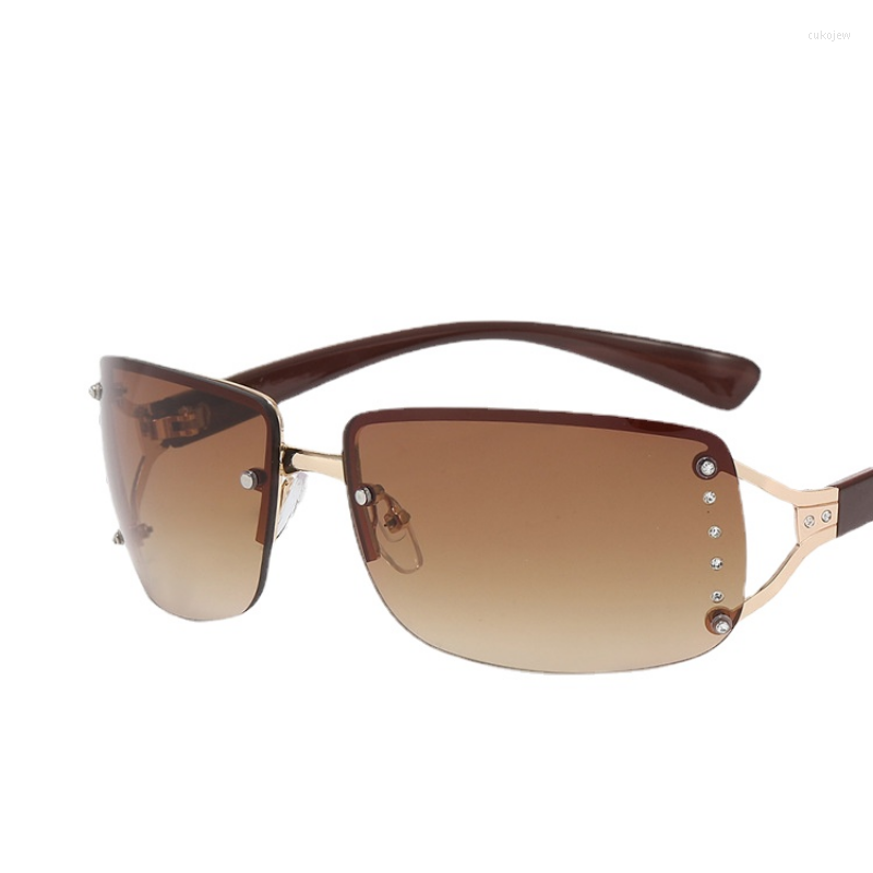 

Sunglasses Retro Square Women Luxury Oversized Wrap Around Diamond Sun Glasses UV400 Ladies 2022 Fashion Eyewear Shades