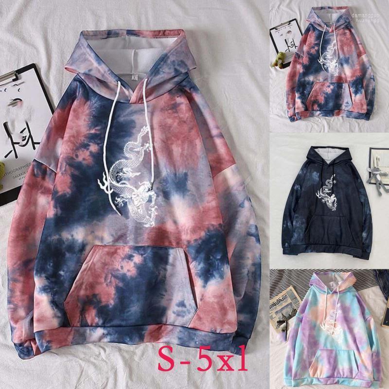 

Women's Hoodies Women's & Sweatshirts Hoodie Women Men Adult Fashion Oversize Casual Long Sleeve Tie-dye Print Ladies Clothing Tops