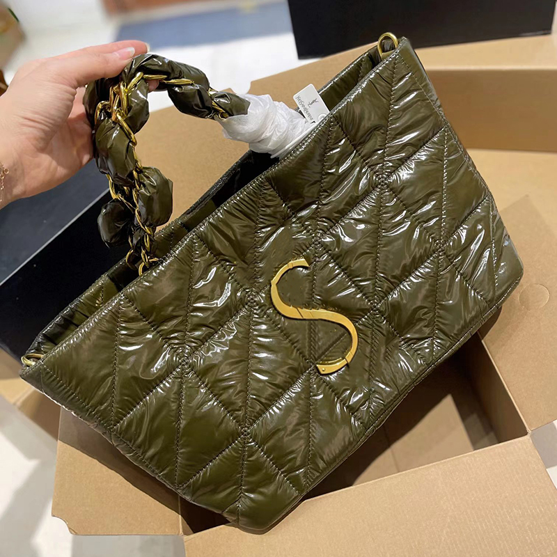 

Designer Women YSSL Quilted Tote Shopping Bag France Luxury Y Metal Nylon Taffeta Totes Handbag Lady Large bag Waterproof Bread Shoulder Bags 2023