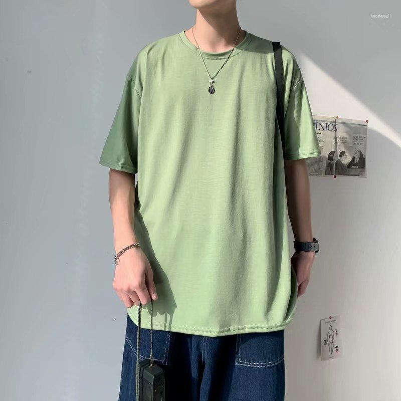 

Men's T Shirts Summer Men's Shirt 2022 Fashion Solid Mens Oversized Korean Loose Short Sleeve Casual Streetwear Top Tees