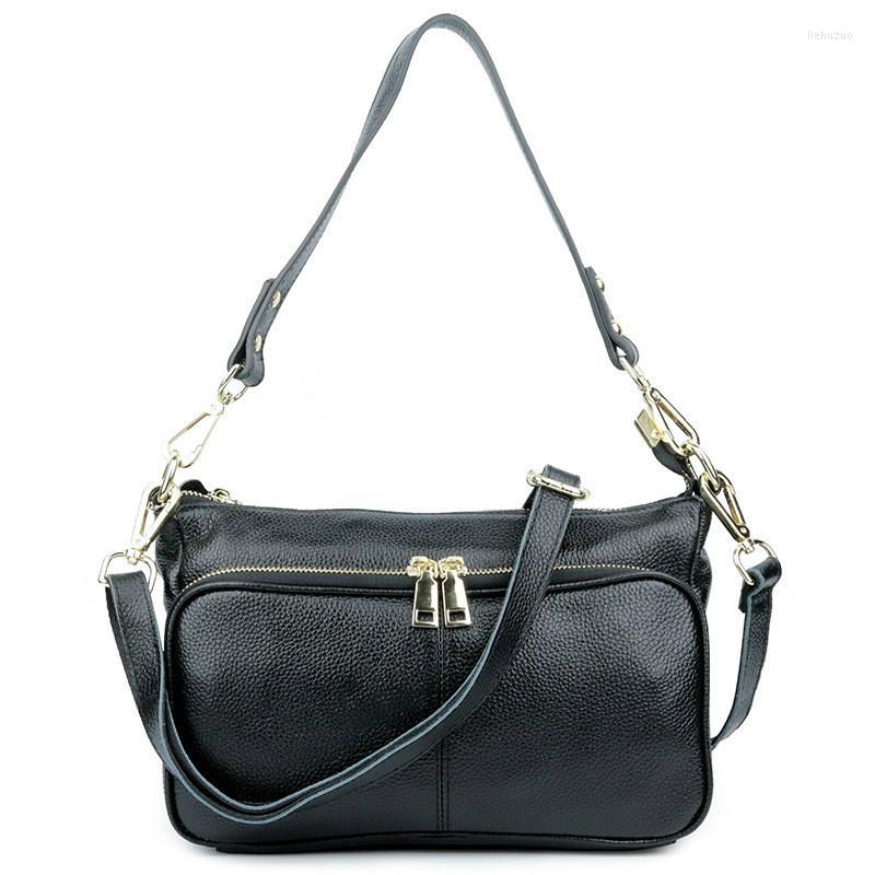 

Evening Bags Womens Leather Shoulder Handbags Crossbody Bag For Women Messenger Ladies Casual Bolsa, Black