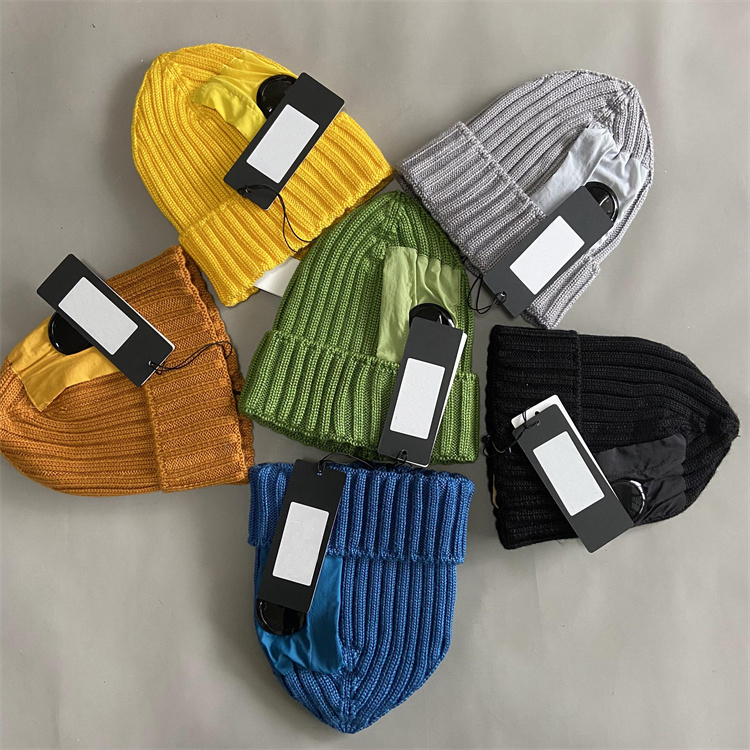 

Ccp one lens Hat Men Cap Women Winter Wool blend knitted caps casual outdoor hats fashion warm beanie, Black