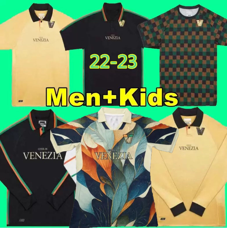 

22 23 Venezia FC Soccer Jerseys home Black Away Third 4th ARAMU FORTE Venice Concept version 2022 2023 BUSIO Football Shirts 3rd Adukt Kids Kit long sleeve Uniforms